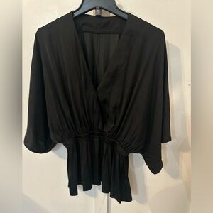 BKE Black V-Neck Blouse